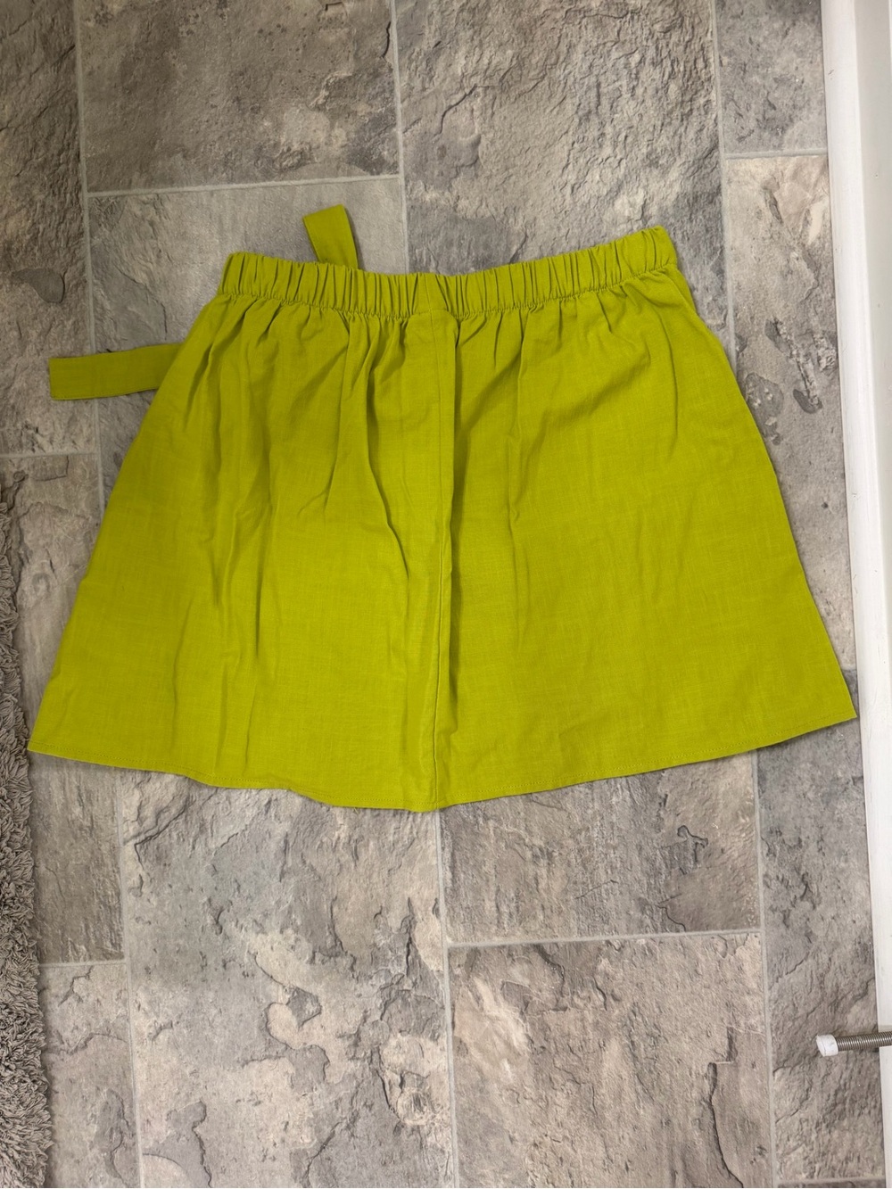 a new day Lime Green Mini Wrap Skirt - Picture 2 of 3